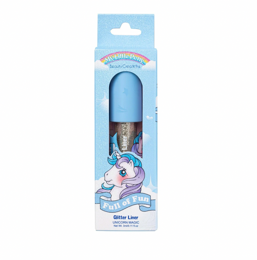 Delineador plateado con Glitter "Full of Fun: Unicorn Magic" de Beauty Creations x My Little Pony