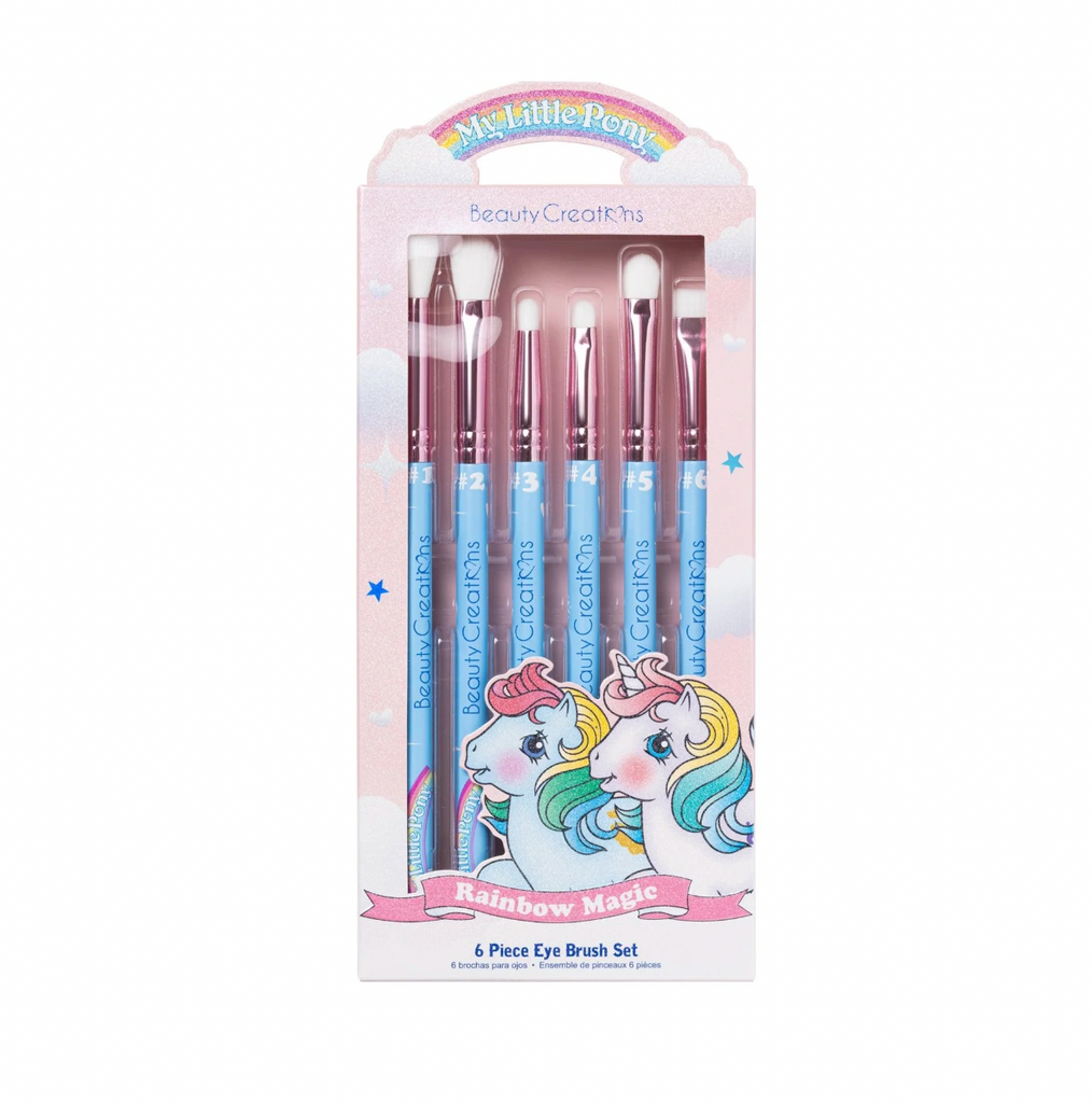 Juego de 6 pinceles para ojos "Rainbow Magic" de Beauty Creations x My Little Pony