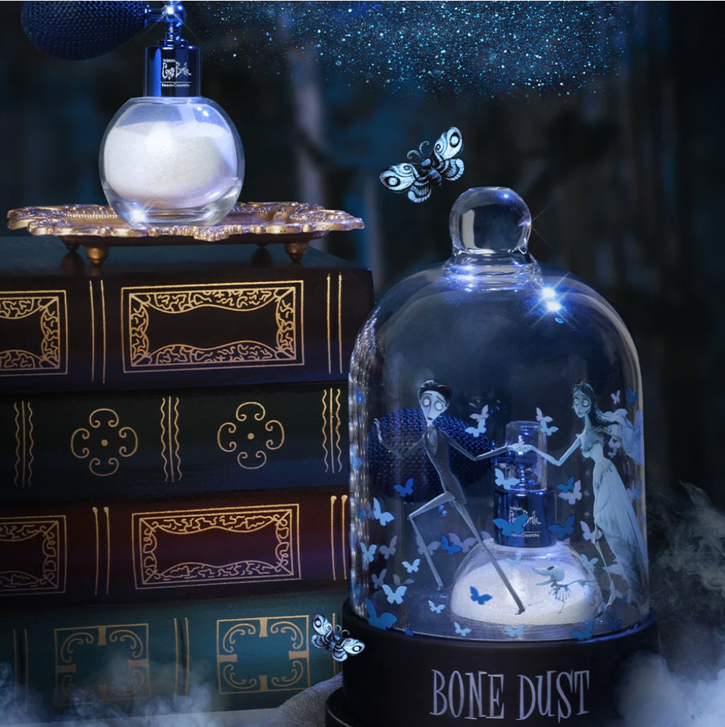 Beauty Creations x El Cadáver De La Novia De Tim Burton - Iluminador Para Rostro y Pelo "Bone Dust"