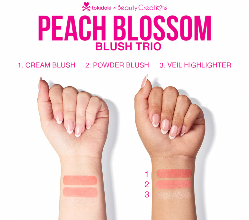 Beauty Creations x Tokidoki - Peach Blossom Trio De Rubor